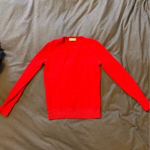Red cashmere everlane crew sweater